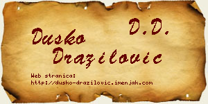 Duško Dražilović vizit kartica